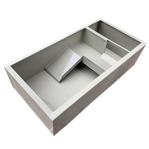 페닌슐라쿠터 거북이 사육장 플라스틱 도마뱀 파충류, 베이지색 80x45cm