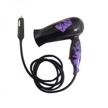 여행용 미니 캠핑용 차량용 헤어 드라이기 드라이어, 블랙12V