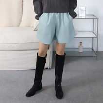 쉬즈아츠 레더스판 반바지 가을겨울반바지 국내제작
