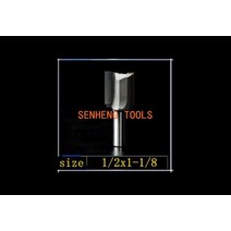 1조각 1/2*1-1/8 더블 플루트 스트레이트 비트 cnc 라우터 커팅 엔드밀 선반 도구 목공 기계, 한개옵션0
