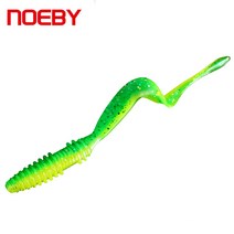 NOEBY 6 Pieces 10cm 4.6g Soft Lure Lifelike Grub Worm Lures Artificial Baits S3117, 203