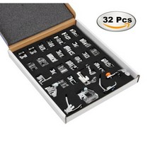노루발 32pcs 홈 재봉틀 피트 키트 형제 가수 키트에 대 한 설정 블라인드 스티치, 32개