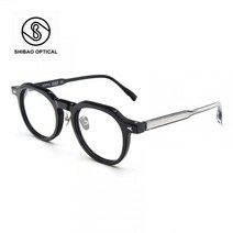 레트로 뿔테 디자인 안경 테 복고 반 투명 템플 다리 범생이 초록 호피 블랙 두꺼운 심플