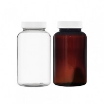 아조아닷컴 PET식품제약용기400ml 1개, 3.일반캡-갈색투명용기-1개