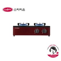 스타리온 SG-G231BFHJ 2구 가스레인지 실버/레드 LNG/LPG LG서비스 SH, 레드, LNG