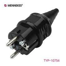 메네키스 TYP-10754 산업용 2P/E 슈코플러그 230V 16A 2P 블랙
