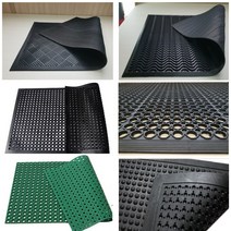 고무매트 업소용 산업용 식당 주방 미끄럼방지매트 모음, 로드매트, 90X90, 밤색