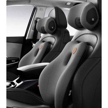 차량용안마기 휴대용 소형 쿠션 목 허리 마사지 마사지기 자동차 안마 화물차 다기능 사무실 지압 쿠션안마기, 2. 세트 그레이