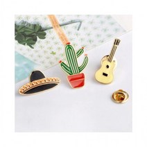 에나멜 브로치 멕시코 뱃지 선인장 통기타핀 포인트가될만한 메탈 빈티지 심플 액세서리