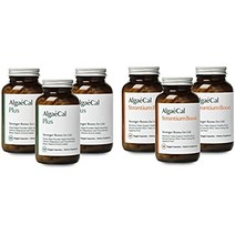 ALGAECAL - 뼈 밀도를 위한 뼈 빌더 팩 비타민 D가 함유된 여성 및 남성을 위한 플러스 및 스트론튬 부스트 식물 기반 칼슘 보충제 /Liposomal, 0-540 Count (Pack of 1)