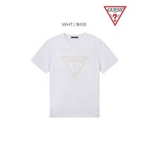 /게스골드 2중라인 PVC 삼각로고 반팔티 NL2K0543 827620