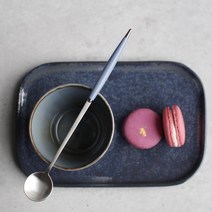 자취방 필수템 스텐 머들러 롱 티스푼 앤틱 빈티지 스터 아이스크림스푼 긴수저 스틱, 1개, 블루