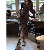 예능 결혼말고 동거 한혜진 유럽 셔링 트임 긴팔 원피스 스타일 옷