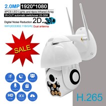 고속카메라 초고속카메라 2.0MP 1080P Wifi IP 야외 양방향 오디오 PTZ 나이트 비전 IR 60M 무선 보안 속도 돔 P2P, 02 IP CAMERA 32G CARD