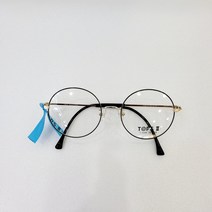 동그리 안경 TOPS2 1550 50 C4 블랙골드 메탈 동글이 안경테
