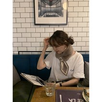 리앤베르 고급 H고리 페이크퍼 니트 머플러 목도리