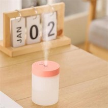 책상용 미니 가습기 탁상용 가정용 사무용 소형 노필터 생수통 아로마 에센셜 오일 디퓨저 자동차 미스트 메이커 다채로운 밤 램프 집 사무실용, pink