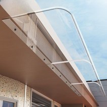 고정 어닝 아크릴 투명 차양막 가림막 빗물막이 그늘막 전원 주택 야외 비가림막, 40x120cm 불투명(하단 설치)