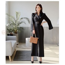 오르난 여성 봄 가을 카라넥 버클장식 정장 점프수트 LY92