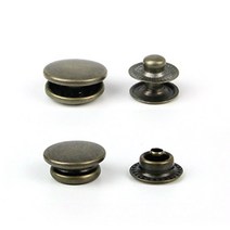 Jstrading (10쌍) 엔골드 민자 스냅단추 10-20mm, 10개, 링스냅 15mm(엔골드)
