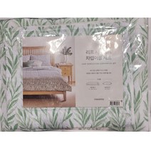 코스트코 까사미아 리프 시어서커 아사 차렵이불 세트 퀸사이즈 여름이불 홑겹이불 이불 1P + 베개커버 2P