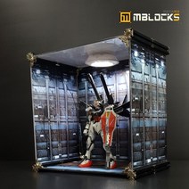 엠블럭 스페셜에디션 F타입 1칸형(앞/뒤덮개포함) 건담진열장 건담장식장 피규어장식장 드래곤볼피규어진열장 원피스피규어진열장, 02_에디션F타입_건담_올배경지형