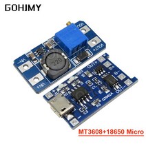 마이크로 USB TP4056 18650 5V 1A 리튬 배터리 충전기 모듈 보호 + MT3608 2A DC-DC 스텝 업 컨버터, 03 1 Sets