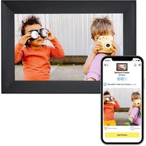 Aura Carver WiFi 디지털 액자 10.1” Add 사진 with App Free Unlimited Storage - Wirecutter’s Pick for Best, Carver - Gravel