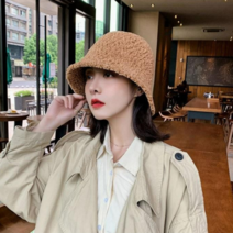 일월전빵 뽀글이 버킷햇 니트 벙거지 모자