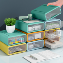 다용도 플라스틱 미니 서랍장 멀티박스 책상 정리함, FREE, 오렌지