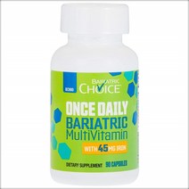 Bariatric Choice 종합비타민 비타민 미네랄 철분 45mg 90 타블렛, 90정