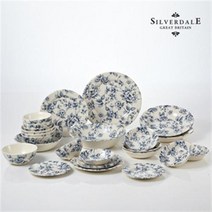 [실버데일] 데프트 플로랄 4인 디너세트 25p (블루), 단품, 1개