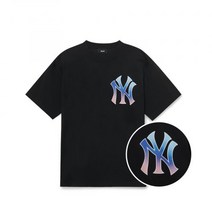 MLB 베이직 빅로고 반팔 티셔츠 NY Black