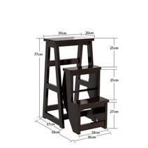 주방 오토만 벤치 Sgabelli Cucina Taburete De Cocina Banco 접이식 에스컬라 목재 사다리 의자 에스컬레타 스텝 스툴, Number 1, 01 Number 1