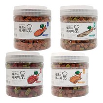 칭찬용 강아지육포 소고기오리연어황태 4종세트, 1개