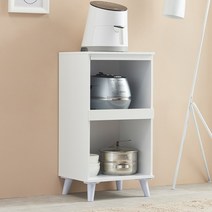 니즈 원룸 밥통 에어프라이어 정수기 수납 미니 오픈 렌지대, 올화이트