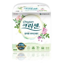 크리센 와이드형 일자 소변용 요실금 패드 성인용 기저귀 240매 (30매X8팩), 대형, 1박스