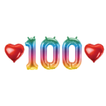 100일 숫자 하트 풍선 세트, 06.칵테일 100