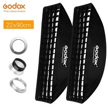 Godox-9 인치 x 35 인치 22x90cm 허니콤 그리드 소프트박스 2 개 사진 스트로브 스튜디오용 플래시 소프트박스 보웬스 프로포토 엘린크롬 마운트, for Elinchrom Mount