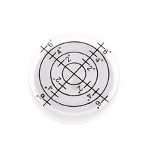 수평계 카메라 원형 32x7mm용 1pc 과녁 기포도 표시 표면 정신 수준, 하얀