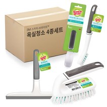 스카치브라이트 브러쉬 4종 세트 + 코맨드 훅 1p, 혼합색상, 1세트
