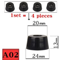 스피커흡음재 방음재 흡음재 방음 스펀지 차음재 흡음판 라이브 4 오디오 증폭기 고무 발 패드 기계 발 스피커 스탠드 피트 발 패드 스파이크 콘 바닥 발 네일 20 32, 4세트, a02 m24-20-13