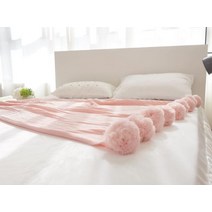 방울 니트 블랭킷 심플 담요 스프레드 베드러너
