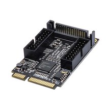 Windows XP Win8 Win7용 PCIe 확장 카드 프리미엄 5Gbps 4포트 라이저 카드, SATA, 85mmx60mmx40mm, PCB 재료, 02 SATA