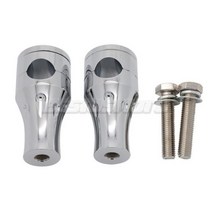 1 인치 25MM 오토바이 크루저 초퍼 핸들 바 라이저 클램프 마운트 혼다 섀도우 VT400 VT750 VT1100 VT1300 Fury VT1800, Chrome