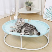 세이펫 고양이 매쉬 해먹 침대 베이지, 민트