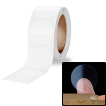 투명 원형 스티커 크라프트 봉인 무지 롤 스티커 5종 박스 봉합 포장용, 38mm