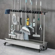 화장실청소도구정리 청소도구 보관함 빗자루 정리대, 95CM