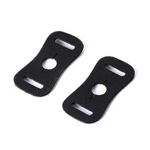 삼각형 분할 링 후크 PU 가죽 캡 보호 커버 P를위한 2pcs 카메라 스트랩, 1 쌍