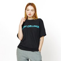 이그잼플 여성 베이직 핏 30수 면 라운드 프린팅 반팔티 첼린지 CHLLENGE